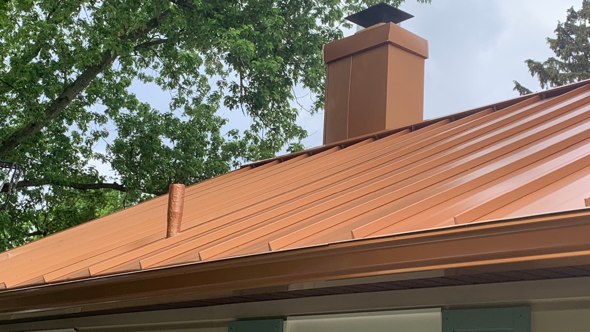 Copper Penny Standing Seam Metal Roofing